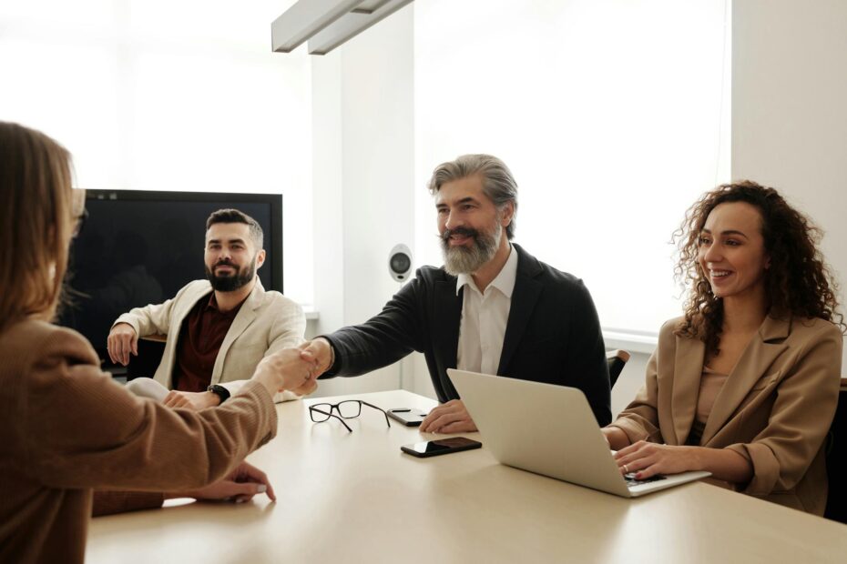 people at the business meeting