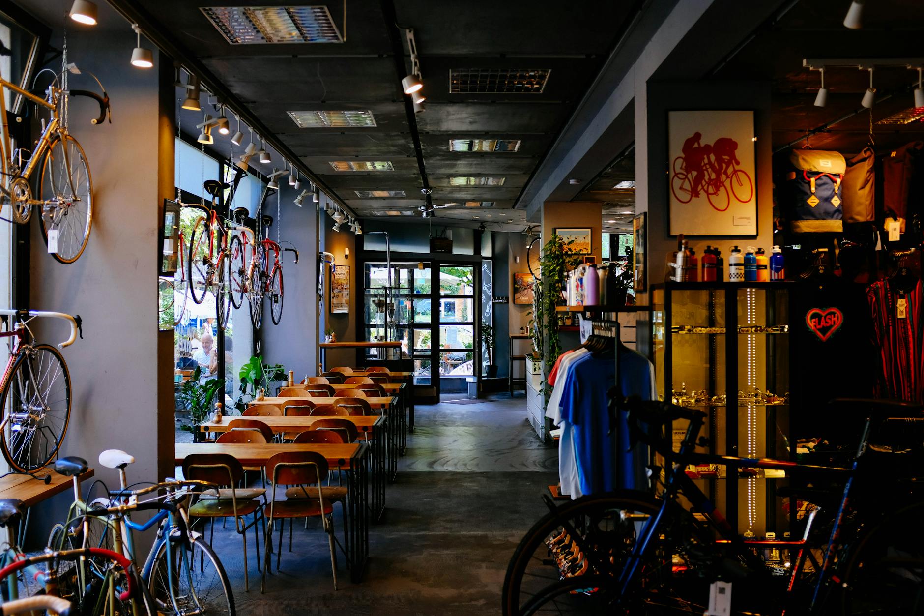 bikes inside store